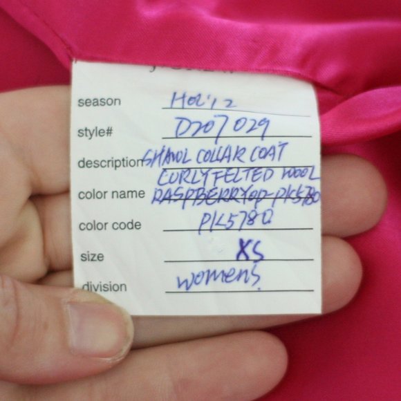 J. CREW Raspberry Pink Curly Felted Wool Jacket - Picture 7 of 7